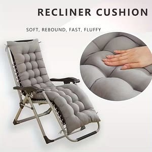 Thickened Outdoor Lounge Chair Cushion – Warm, Comfortable, and Durable with Full Back Support