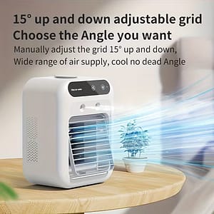 USB Rechargeable Mini Air Conditioner Fan – Portable Dual-Power Desk Cooler