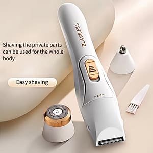 3-in-1 Electric Hair Removal Kit – USB Rechargeable Razor & Precision Trimmers for Face, Body, and Nose