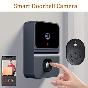 Smart WiFi Video Doorbell – Built-in Battery, 2-Way Audio, Night Vision, USB Rechargeable, 2.4G WiFi Compatible
