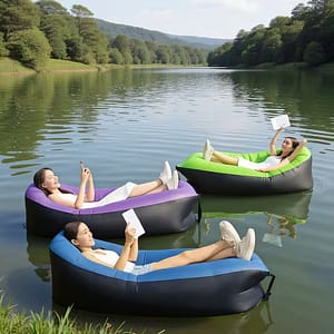 Outdoor Inflatable Sofa Chair with Storage Bag – Portable, Multi-Color, Versatile for Beach or Park